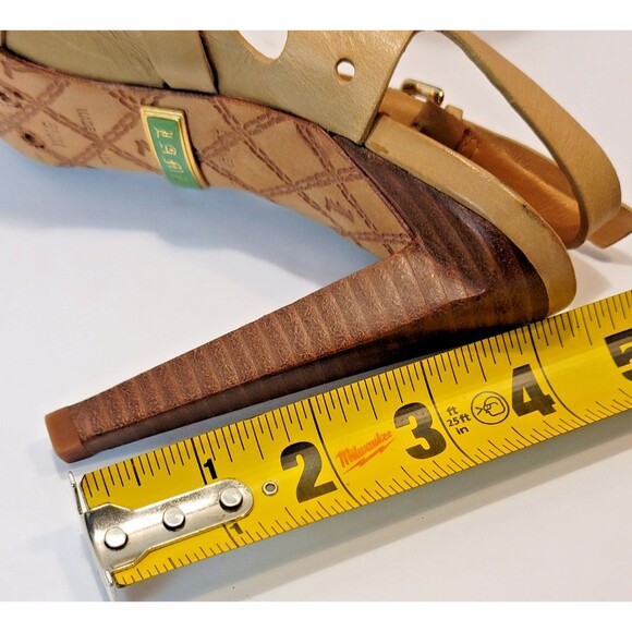 L.A.M.B. Tan High Heel Leather Strappy Sandals by Gwen Stefani sz 5.5 - Picture 13 of 14